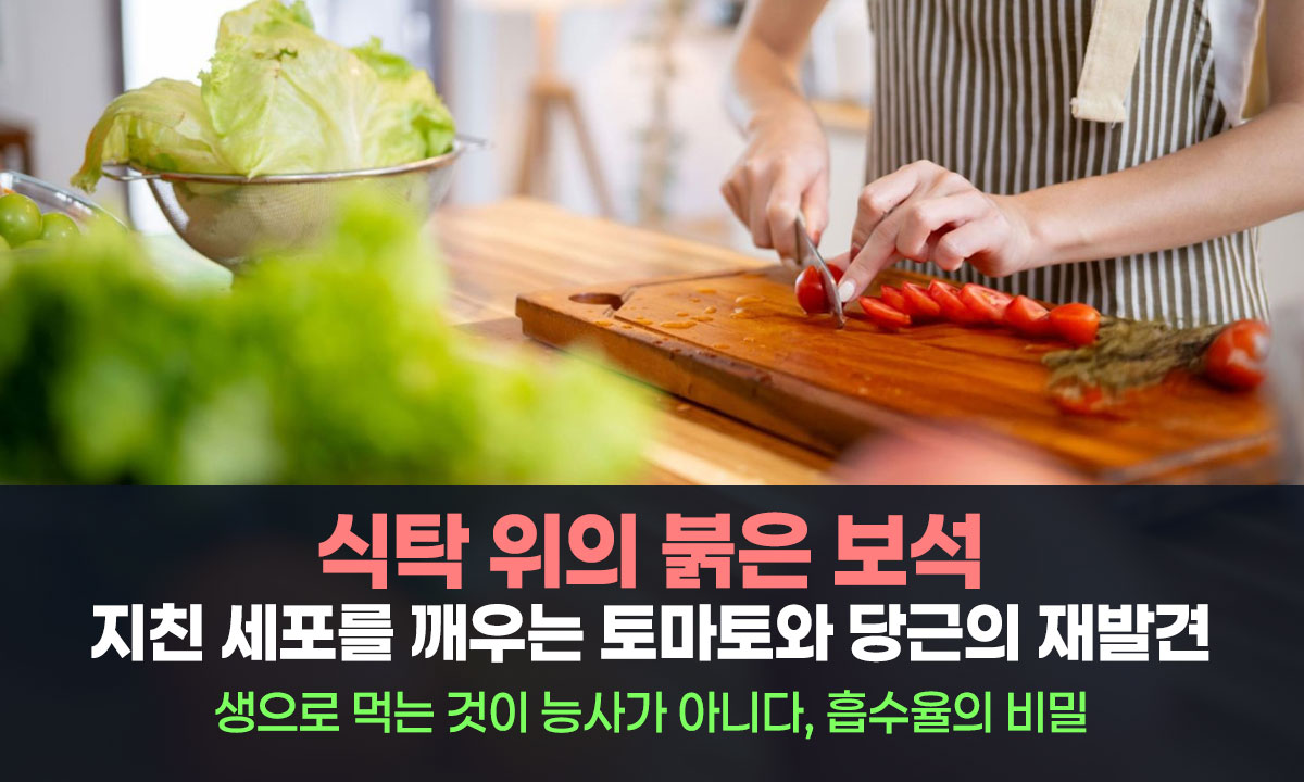 식탁 위의 붉은 보석, 당신의 지친 세포를 깨우는 토마토와 당근의 재발견