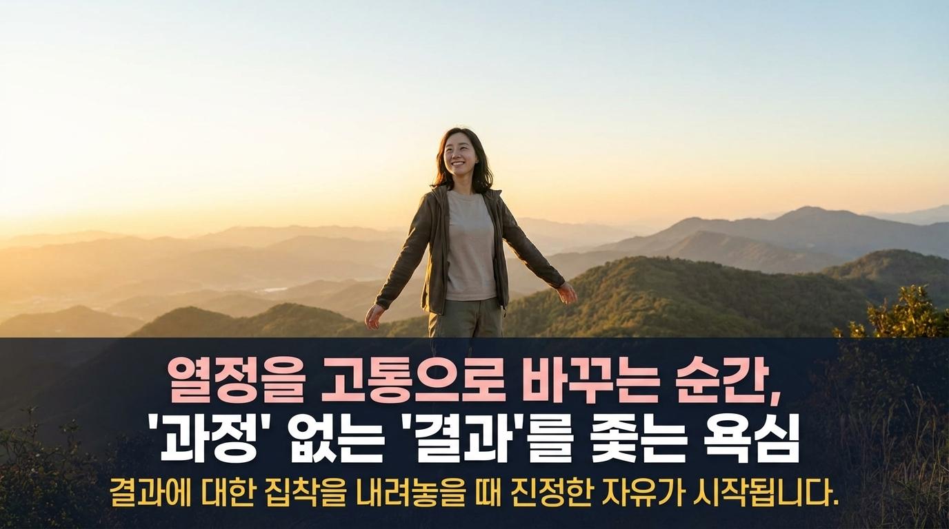 열심히 사는데 왜 괴로울까? 열정이 독이 되는 순간
